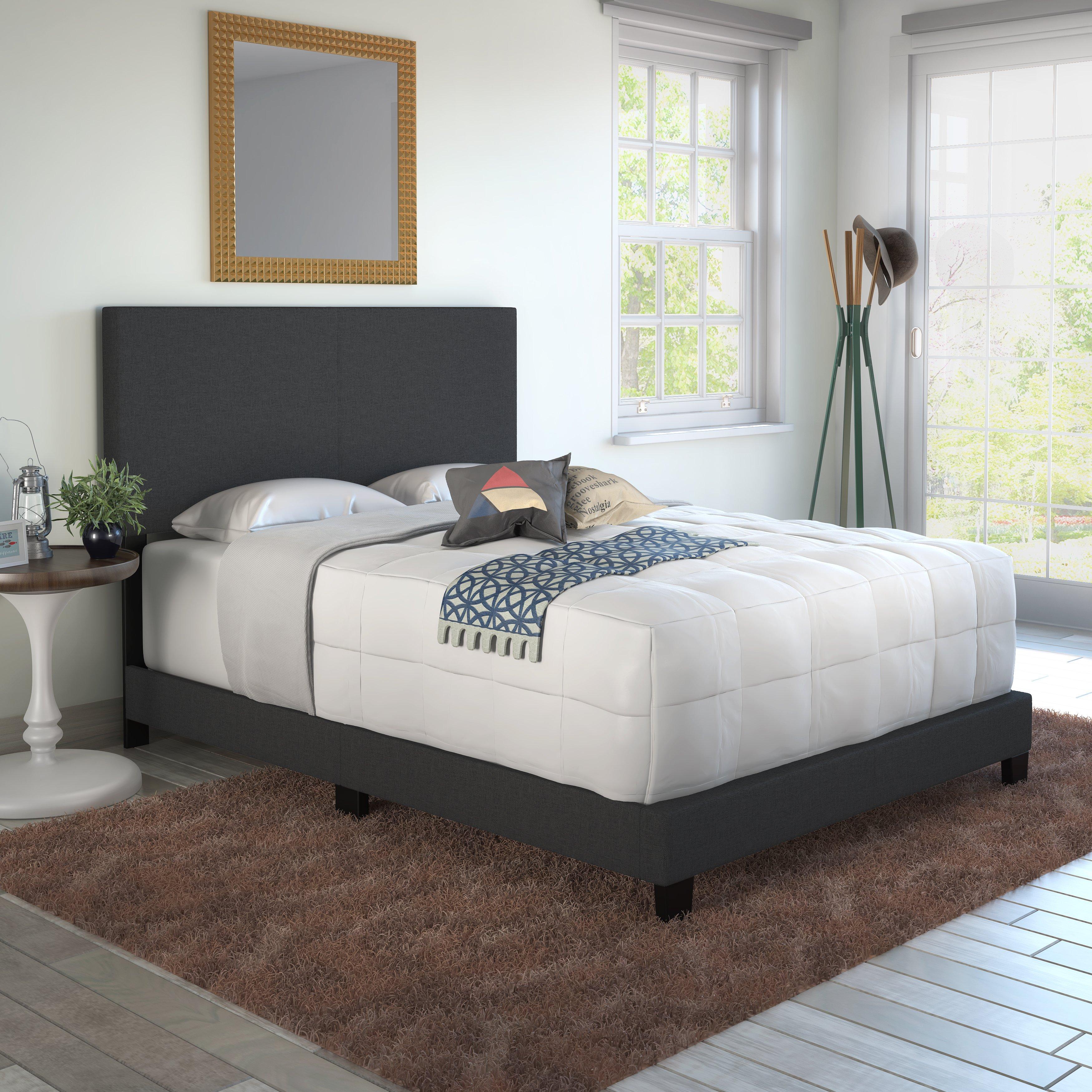 Rent to Own Boyd Sleep Malta King Black Fabric Bed with 11" Woodhaven Plush Pillow Top King